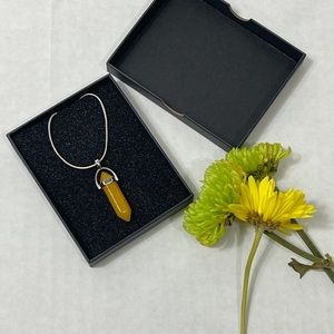 Yellow Topaz Healing Crystal Pendant